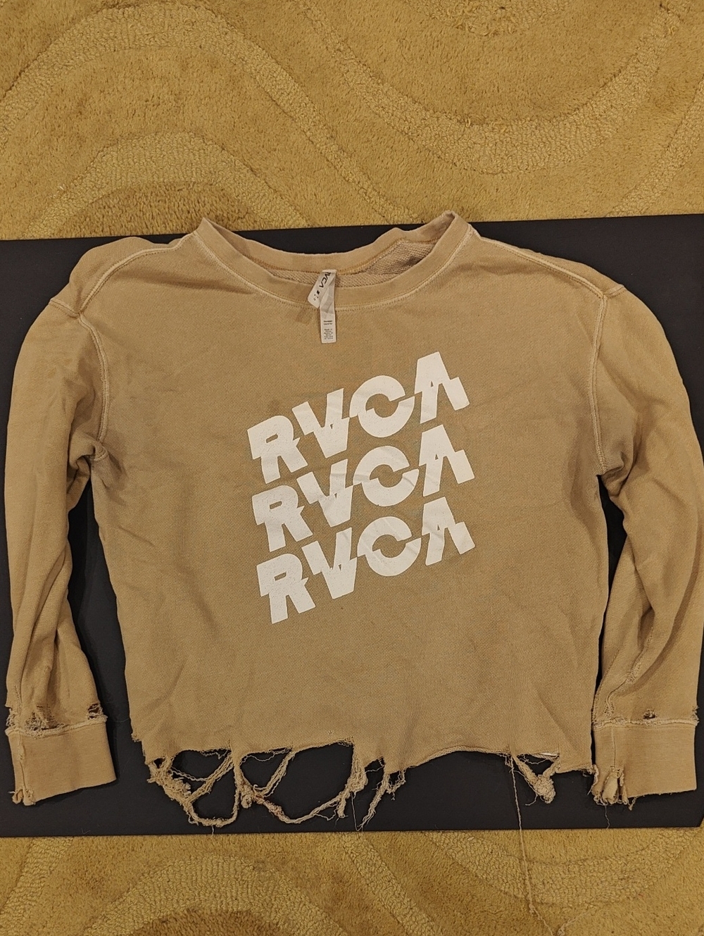 RVCA Faded Yellow Tee Crop Top
